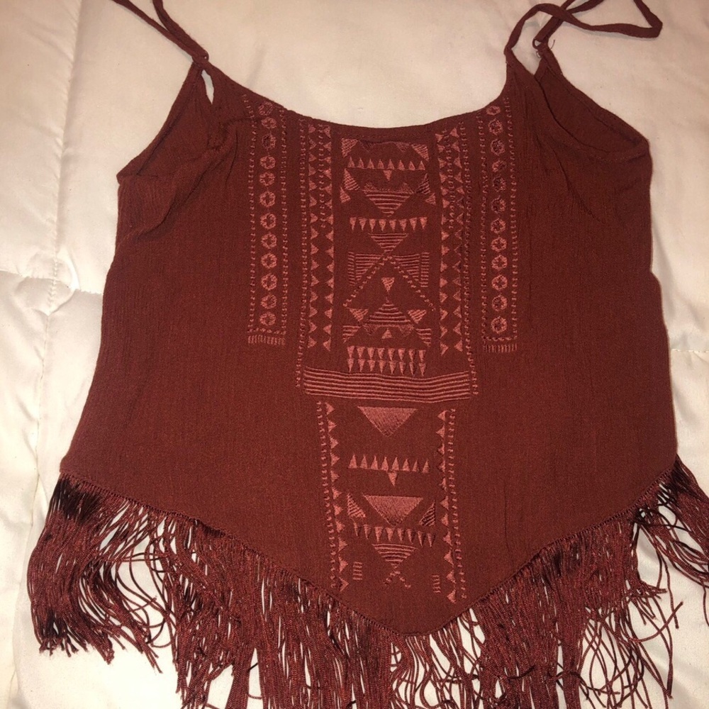 kendall + kylie (pacsun) fringe top